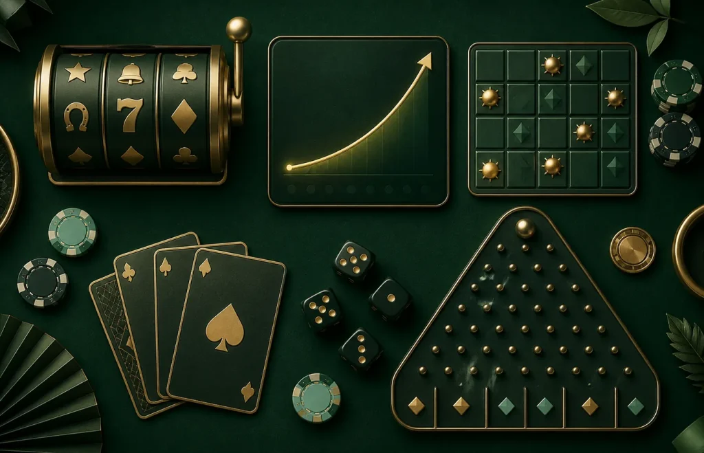Elementos ilustrativos de categorias de jogos de cassino
